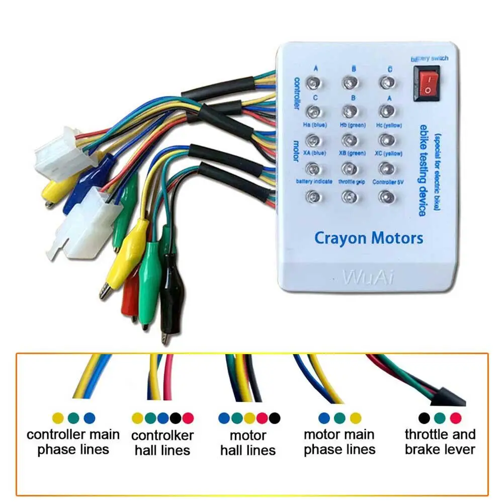 Electric Car E-Bike Controller Tester Brushless Motor Device Scooter Spared Device Controller 24V/36V/48V/60V/72V