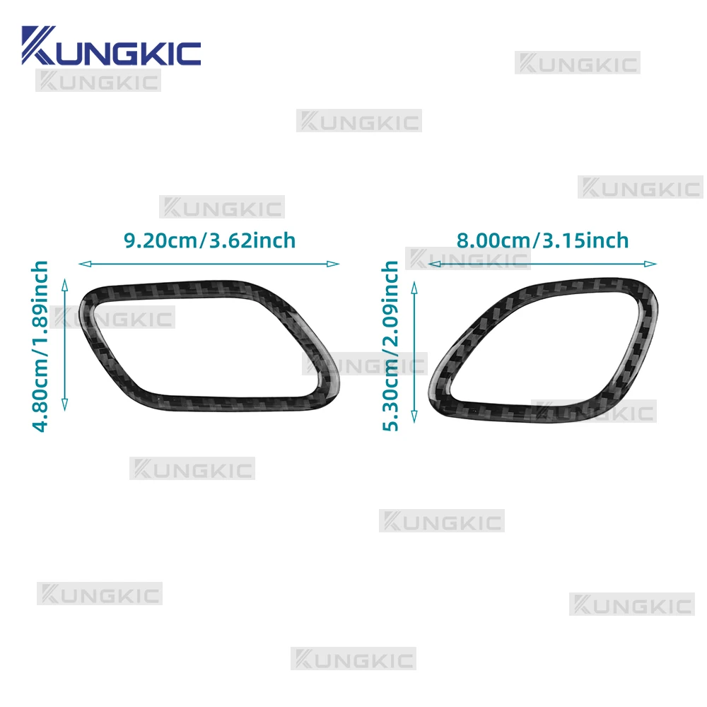 Real Soft Carbon Fiber For Volkswagen Polo MK5 6R 6C 2010 2011 2012 2013 2014 2015-2017 Car Air Outlet Side of Dashboard Sticker