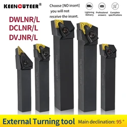 External Turning Tools Holder DWLNR/DCLNR/DVJNR/L2020/2525 for Carbide Insert WNMG08/CNMG12/VNMG16 Lathe Cutting Tools