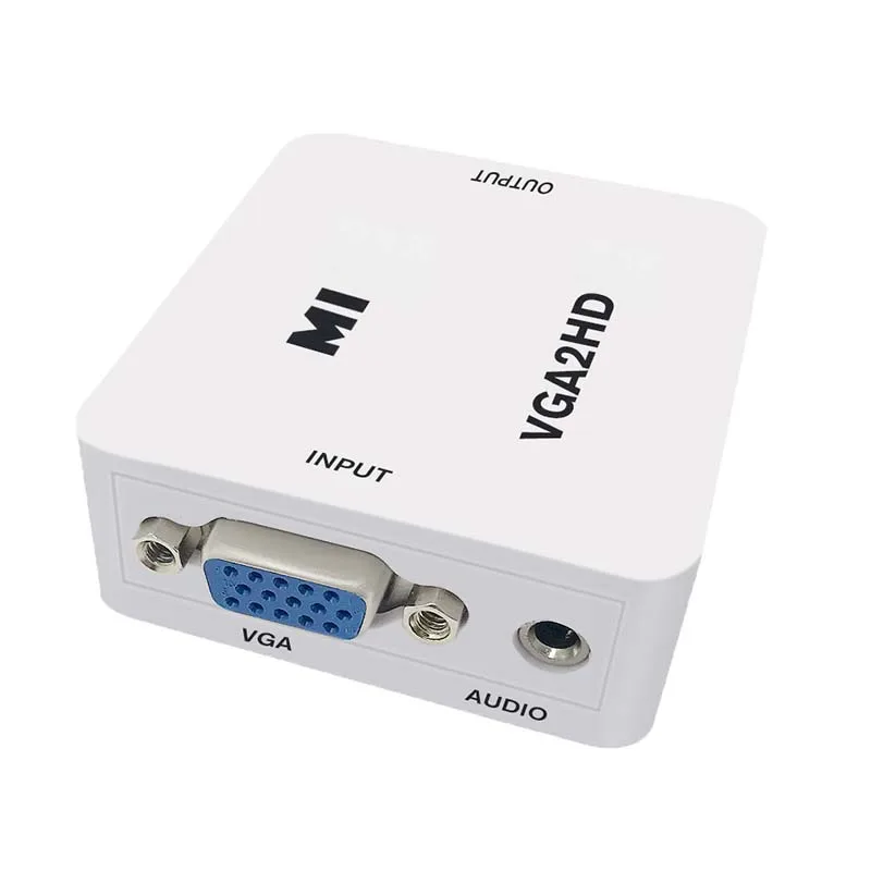 Vga To Hd 1080p High-Definition 3.5 Audio Headphone Audio Lnput Port Laptop Host Display Video Converter