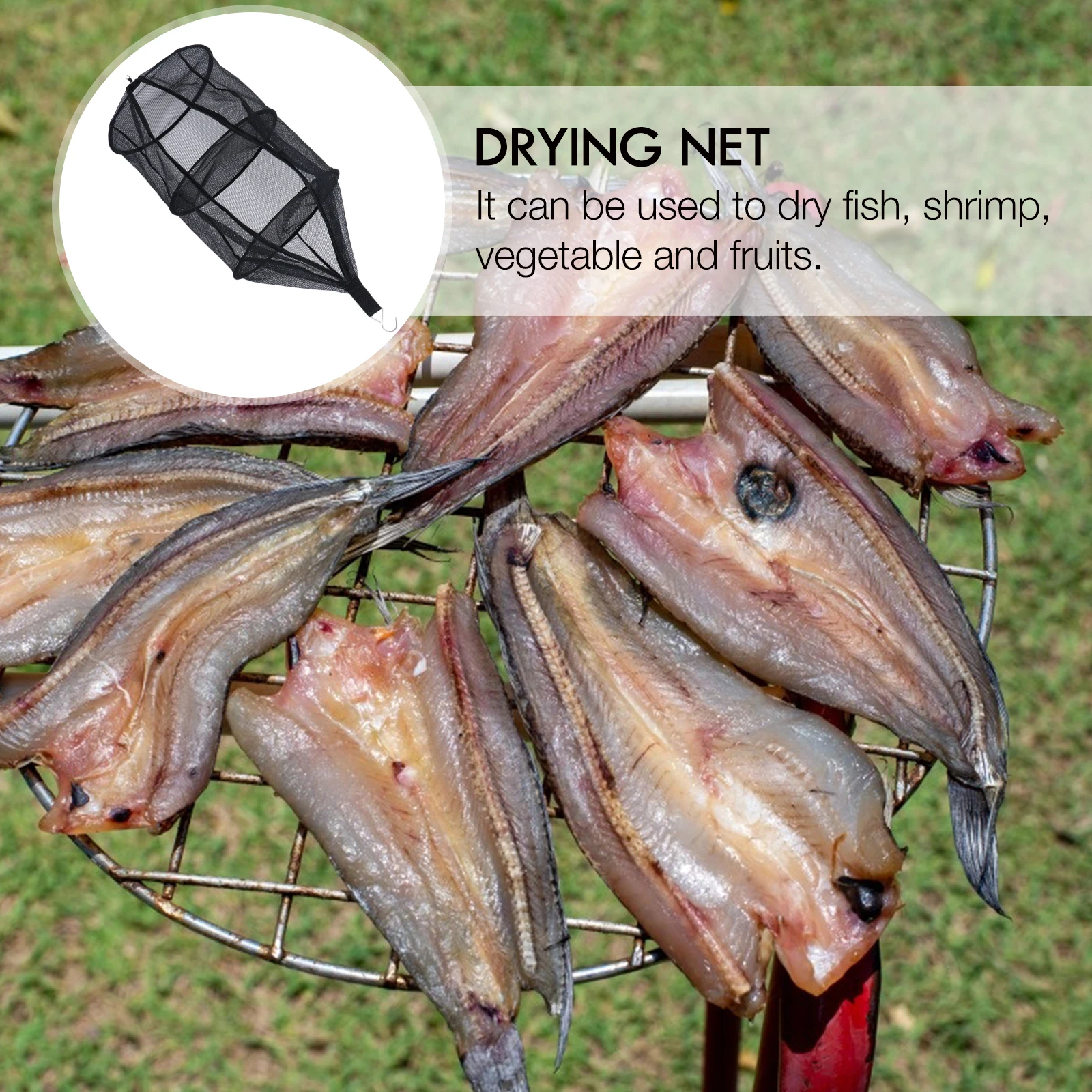 

Folding Drying Net Three Layer Mesh Bag Black Ventilated For Herbs Clothes Fish Camping Garden Outdoor Foldable Sun