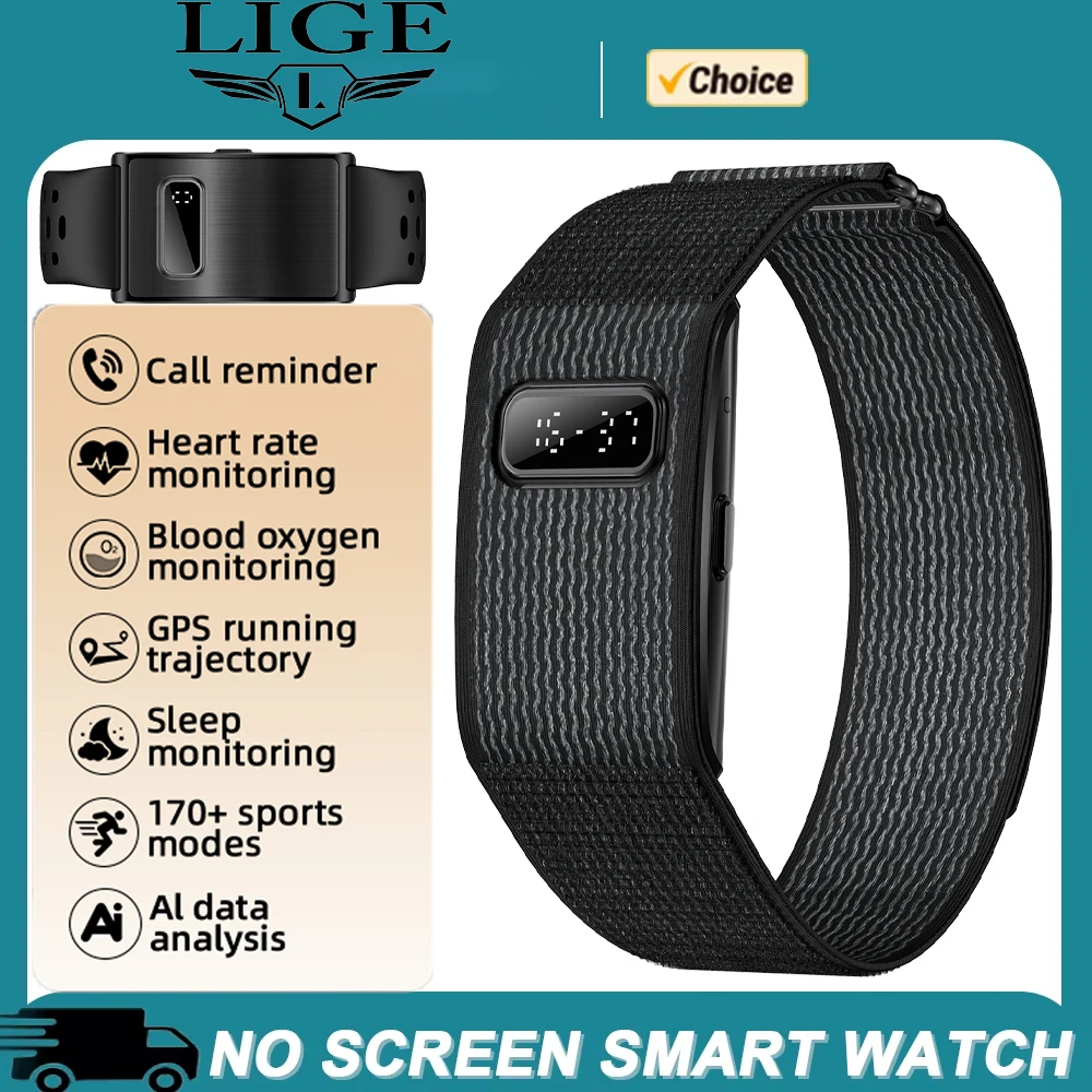 

LIGE Smart Watch Men Sports Smart Bracelet Fitness Band Heart Rate Blood Pressure Monitor Waterproof Multifunction Women Watches