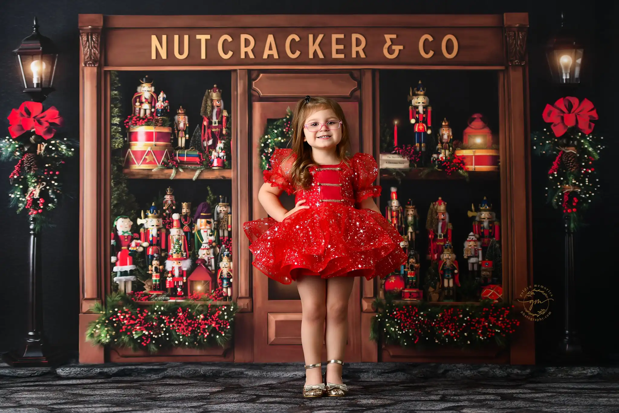 Nutcracker Toy Store Backgrounds Kids Adult Photography Props Child Baby Christmas Gift Shop Decors Photo Studio Backdrops