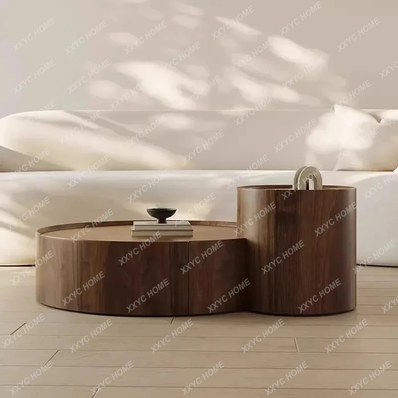 

L Modern simple coffee table living room household small apartment minimalist round