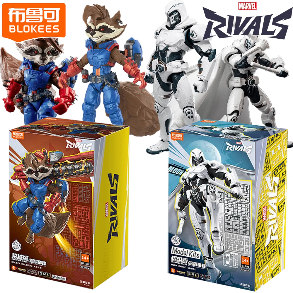 genuine-blokees-marvel-rivals-trendy-action-toys-figures-rocket-raccoon-moon-knight-movable-assembly-model-cool-ornament-gift