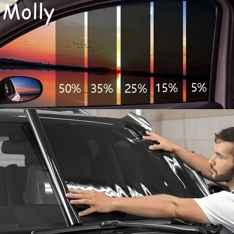 Window Tint Film for Car Front Windshield Side Windows Rear Windows Heat & UV Block and Scratch Resistant Window Privacy Film