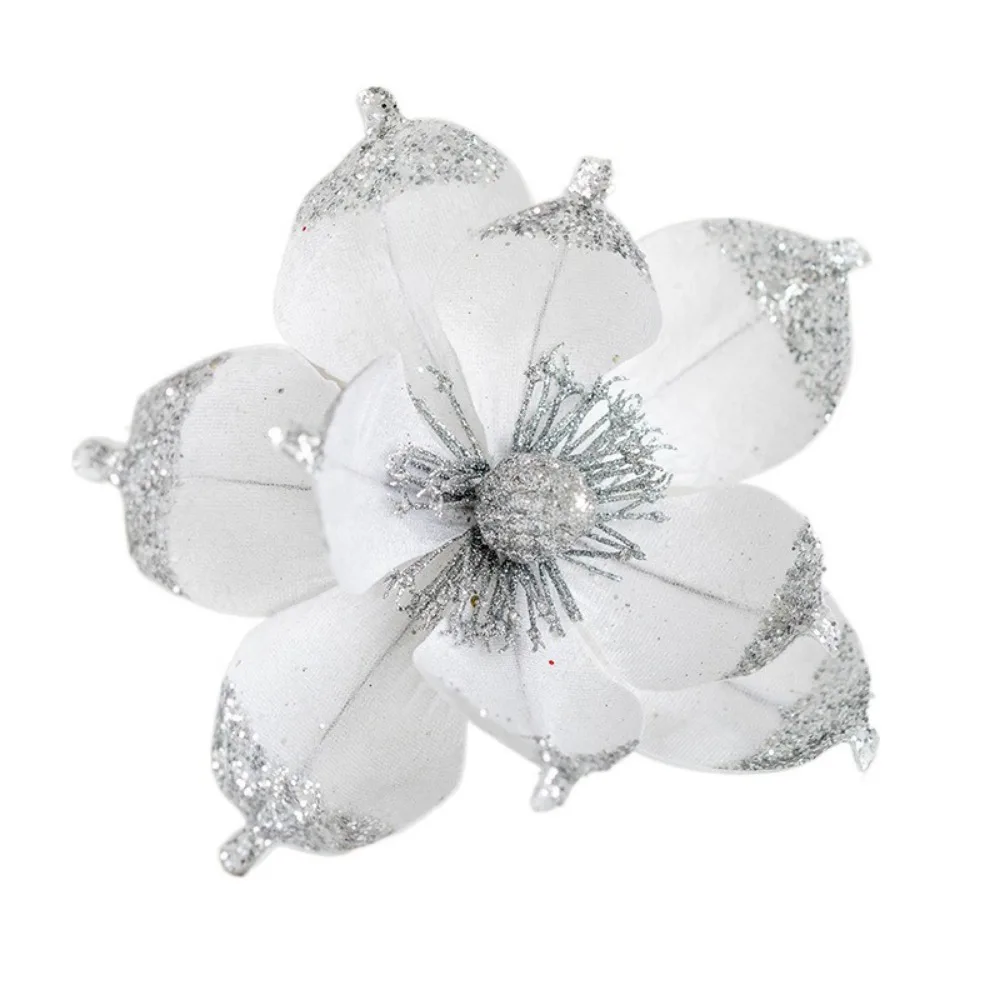 

Fashion DIY Christmas Glitter Flower Simulation Hanging Artificial Flower Long-lasting Sequins Flower New Year