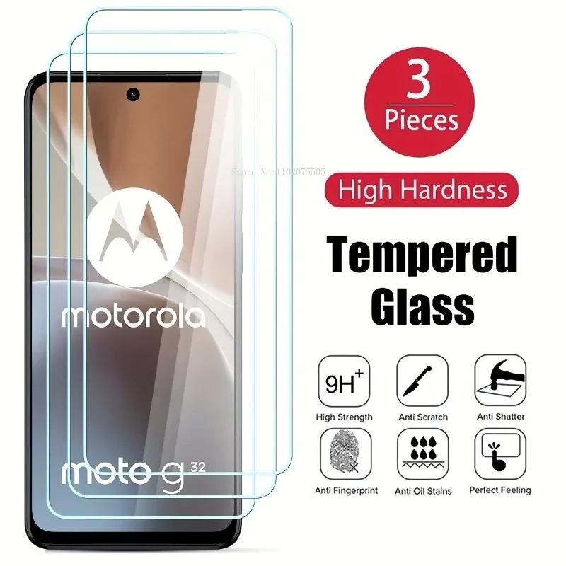 

3Pcs Tempered Glass Screen Protectors For MOTO Edge 20 Edge 20 Pro G Power 5 G13 G23 G32 G53 G53 5G G53J G53Y G62 5G