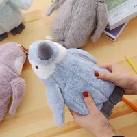 Penguin Plush Pen Bag Cartoon Animal Creative Large Capacity Pencil Case Birthday Gift Toy Pencil Stationery Box Pencil Pouch