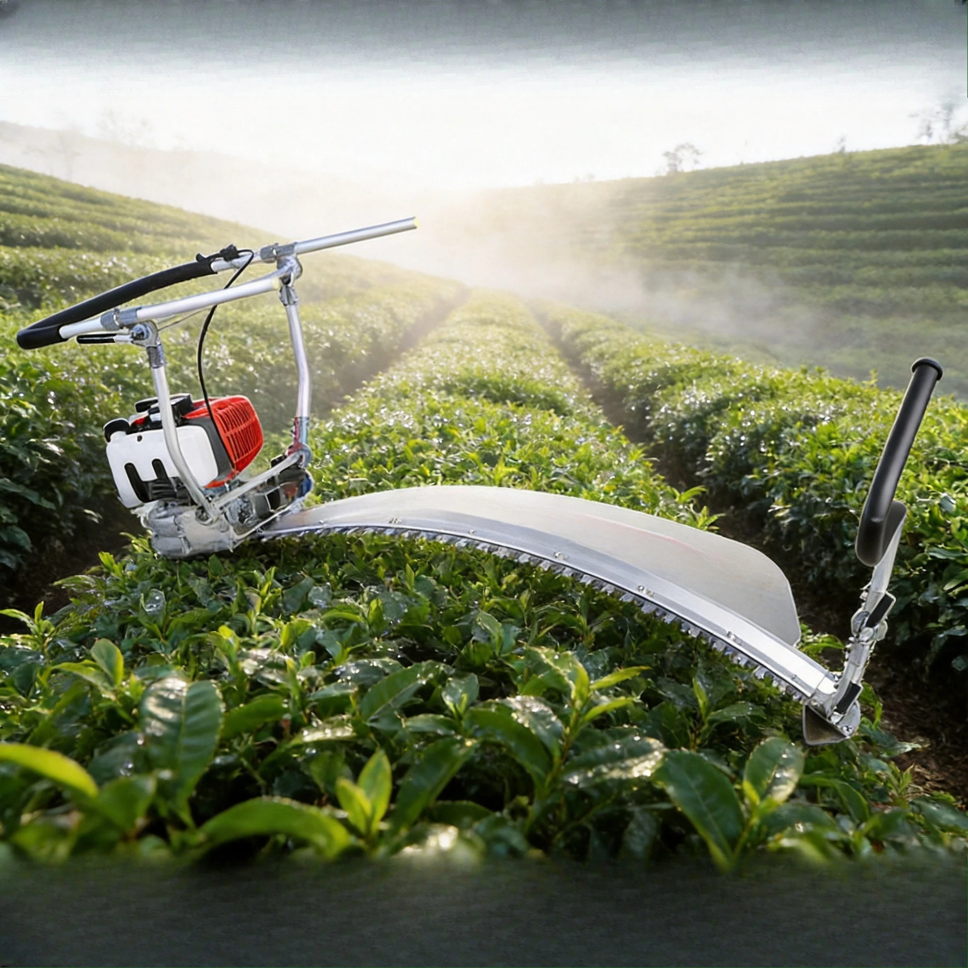 Double tea garden trimmer, tea hedge machine, curved parallel tea tree pruning machine