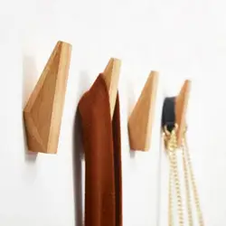 Creative Japanese Oak Hook Wall Coat Wooden Hook Clothes Robe Hanger Scarf Towel Earphone Hook Home Hotel Restaurant Decoration