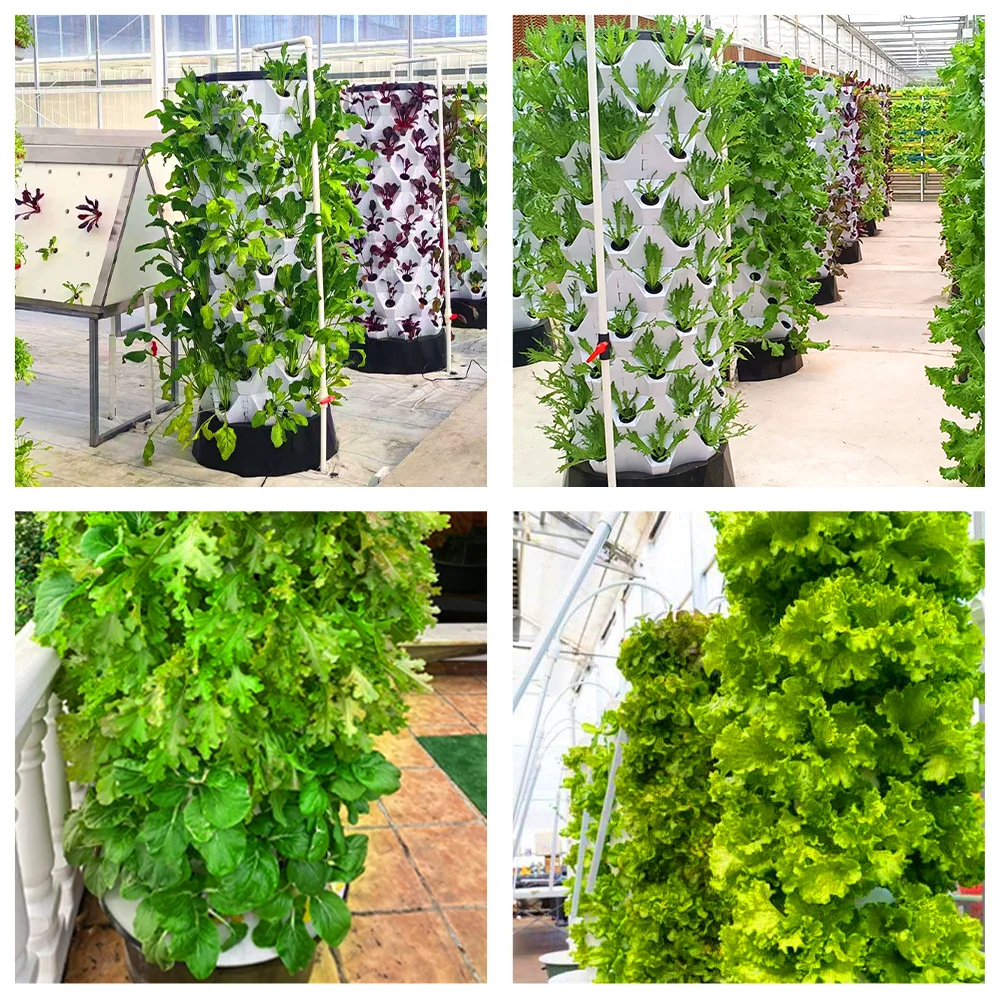 Energy Efficient Injection Molded Plastic With Seed Pods Included 104 Plants 13 Layer Vertical Hydroponic Tower For Beginner