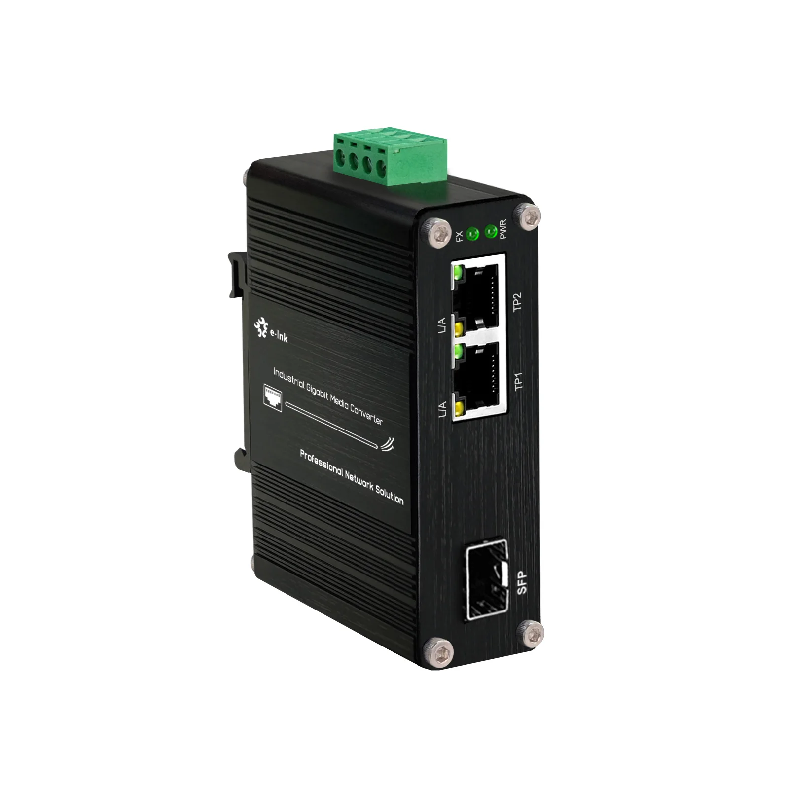 

Industrial Gigabit Fiber Media Converter 10/100/1000Mbps 2*RJ45+1*SFP/SC PoE optional Din-Rail & Wall Mount 12~48V DC