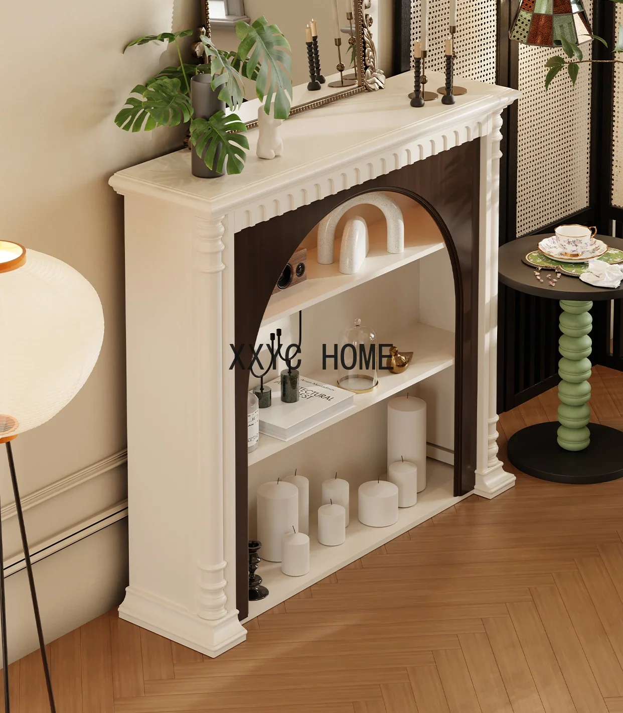 

Cr менеджestijl Open Haard Kast Massief Hout Woonkamer Decoratie Entree Kast Retro Zijkast Slaapkamer