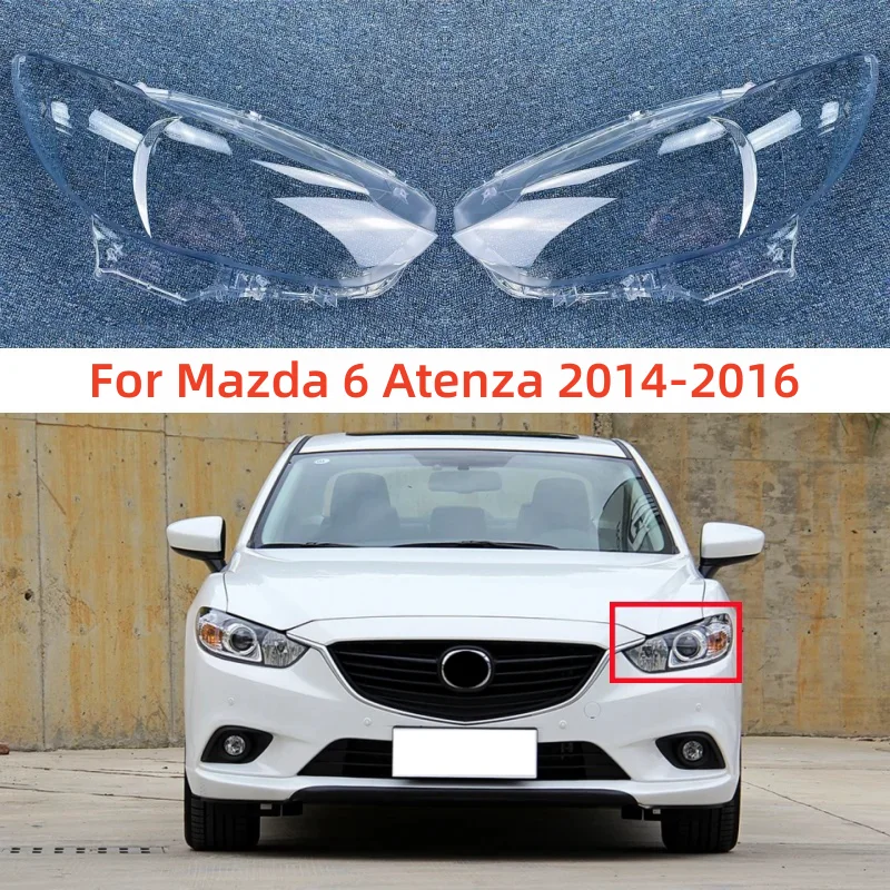 

Для Mazda 6 Atenza 2014 2015 2016, аксессуары для транспортных средств, прозрачный материал ПК, чехол для фар слева/правая