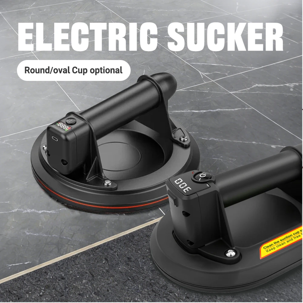 

200KG/300KG Capacity Electric Vacuum Suction Cup with LED Display - Heavy Duty Lifting Tool for Granite Glass Tile Materials