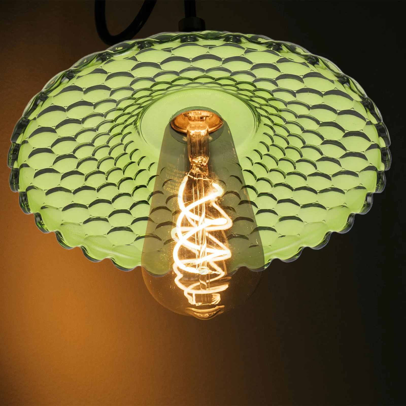 

Винтажный зеленый стеклянный абажур, плоский круглый кулон, сменная крышка для настольного пола, подвесной светильник, декоративная лампа