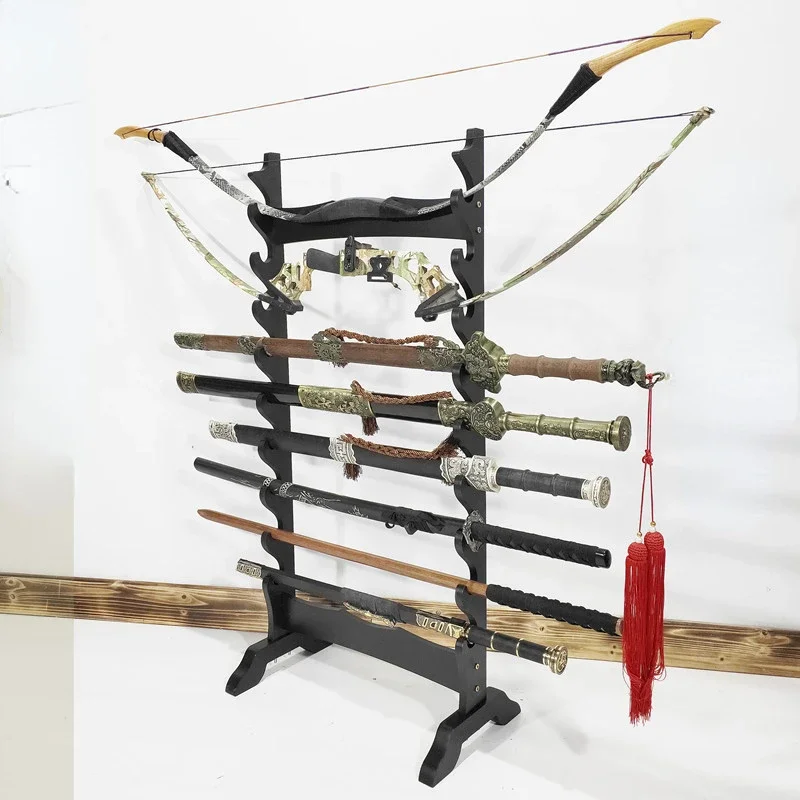 Simple Floor Multi-layer Sword Frame Storage Shelves Floor Sword Frame Weapon Shelves And Support Samurai  Rack Shelf Decor