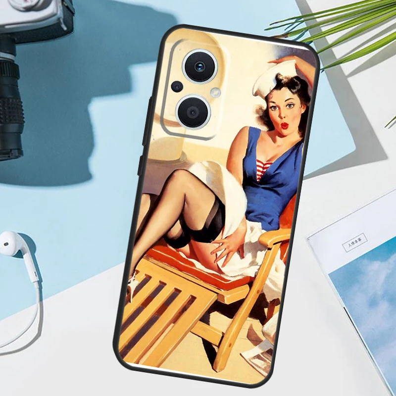 Pin Up Girl Cover For OPPO Reno 14 F 13 12 11 10 Pro 11F 12F 13F 7 8 Lite OPPO Find X9 X8 X6 X5 Pro Case #4