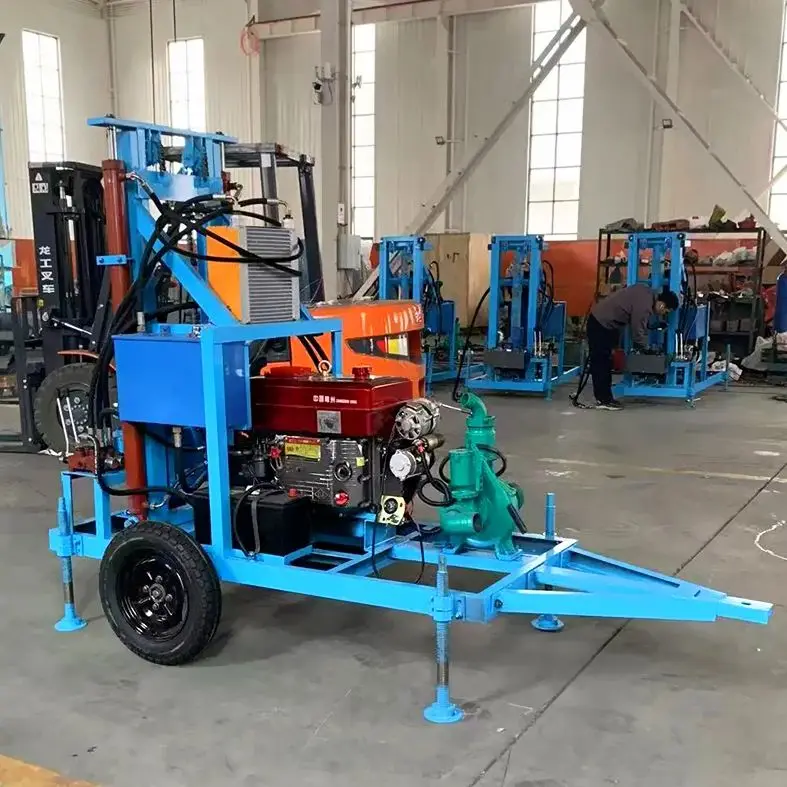 

Customized Portable Diesel Hydraulic Water Well Drilling Rig 22HP 25HP 28HP 30HP 35HP 100m 150m 180m High Efficiency