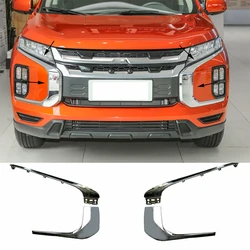 For 2020 2021 2022 Mitsubishi Outlander Sport ASX Chrome Front Bumper Trim Molding Accessories L&R 4pc