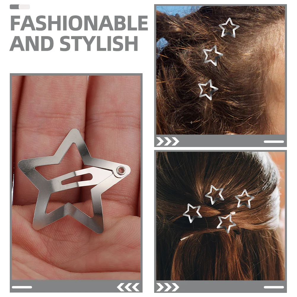 20 pasadores para el pelo para horquillas de estrella, Clip para tarjeta de cambio, Clips decorativos de Metal