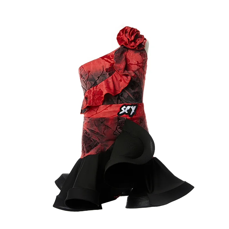 상차이이 라틴댄스 트레이닝복 (여아용) - 고급 어린이 공연용 세트