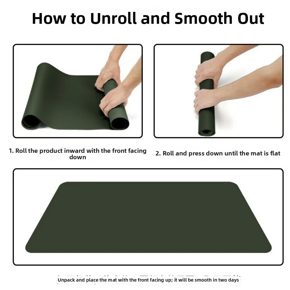 PU Leather Double Side Desk Mat Anti-Slip Soft Foldable Mouse Pad Waterproof Collapsible Keyboard Pad Office Desk