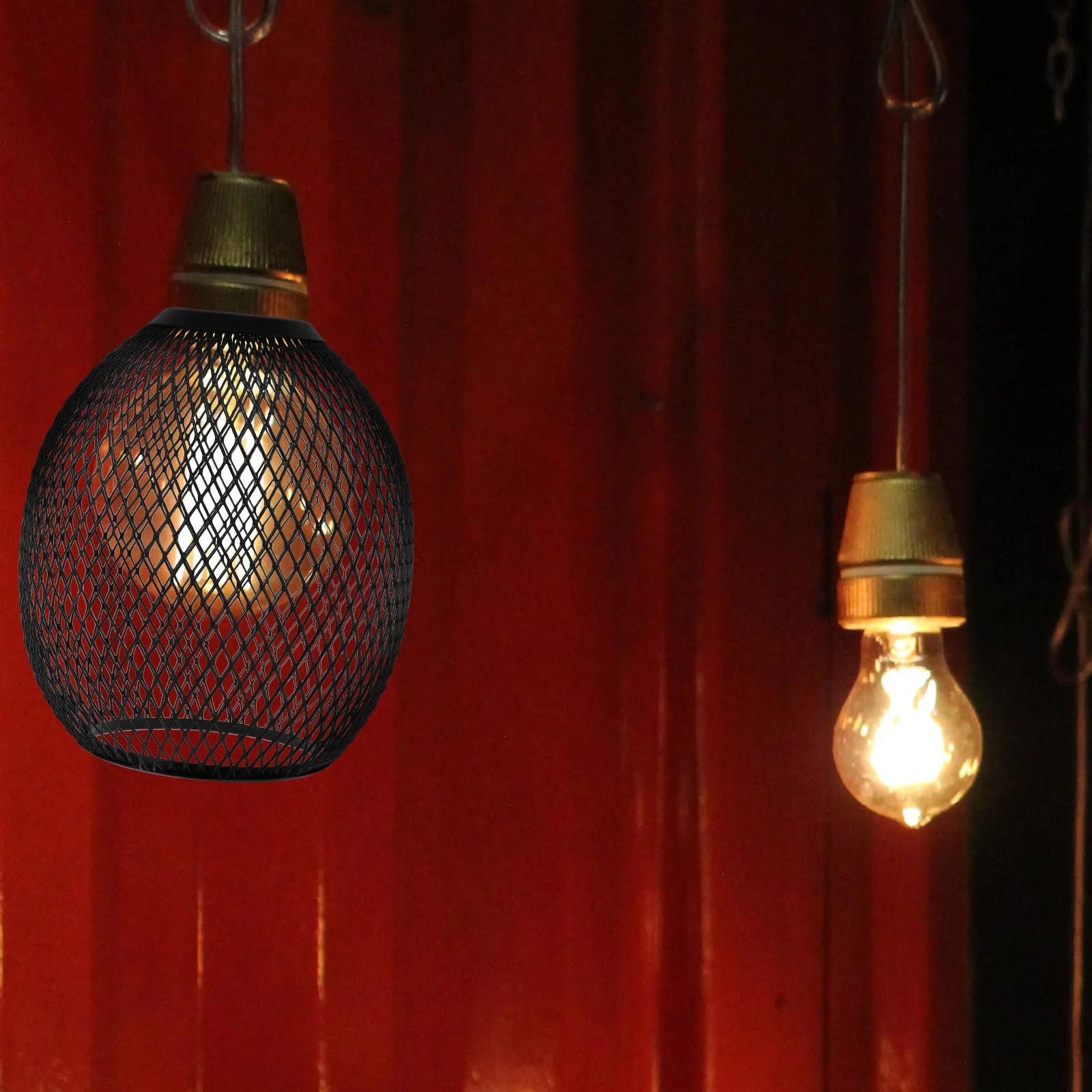 Iron Drum Lampshade Retro Industrial Metal Pendant Light Shade Replacement for Hanging Table Lamp Elegant Space-Saving Light