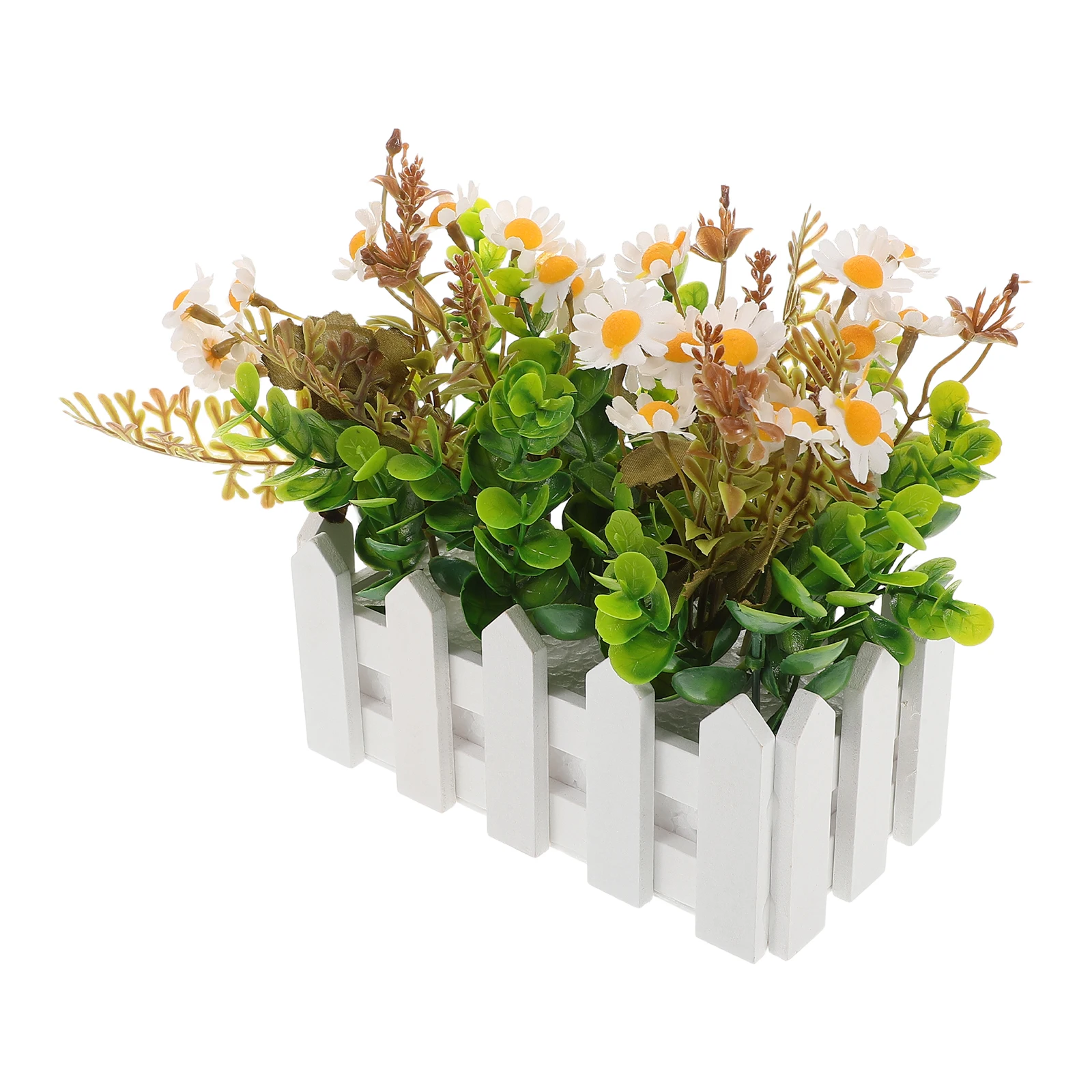 

Artificial Flower Ornament Faux Potted Plants Small Fake Flowers in Pot Plant Decor Desktop Vase Centerpieces Table Artificial