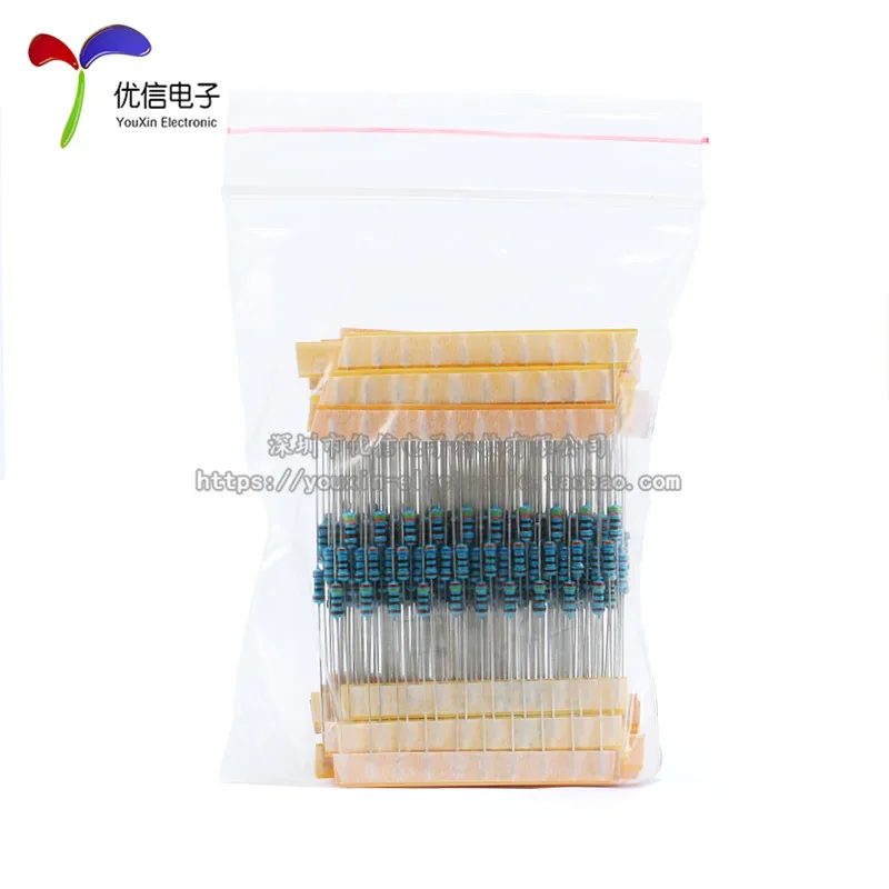 1/4W five-color ring resistor pack 0-10 euros, 10 resistors of each type are commonly used, a total of 18 kinds