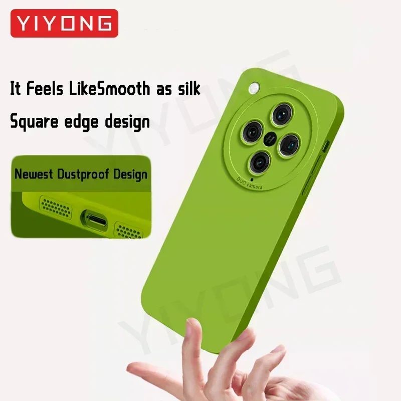 For FindX8 Pro Case YIYONG Silky Feel Liquid Silicone Soft Cover For OPPO Find X8 Pro X7 X8Pro FindX7 Ultra Global Phone Cases