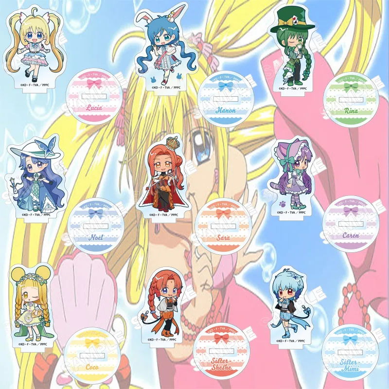 Mermaid Melody Pichi Pichi Pitch 10CM Kawaii Anime Kawaii Anime Figure Acrylic Stand with Printed Base Cute Desk Deco Keychain