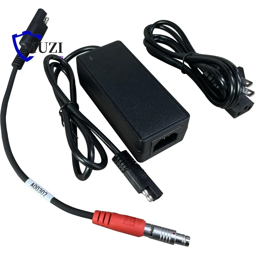 2Pin SAE 12V AC/DC Adapter Power Supply Charger with 14-008016-03 A00302 5 Pin to SAE Connector Power Cable for Topcon GR5 GR3