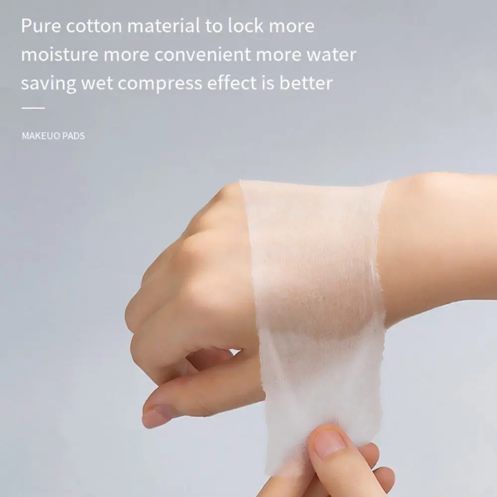 50/200 Uds cuidado de la piel compresa húmeda estirable algodón elasticidad desmaquillante desechable pieza de algodón sección delgada