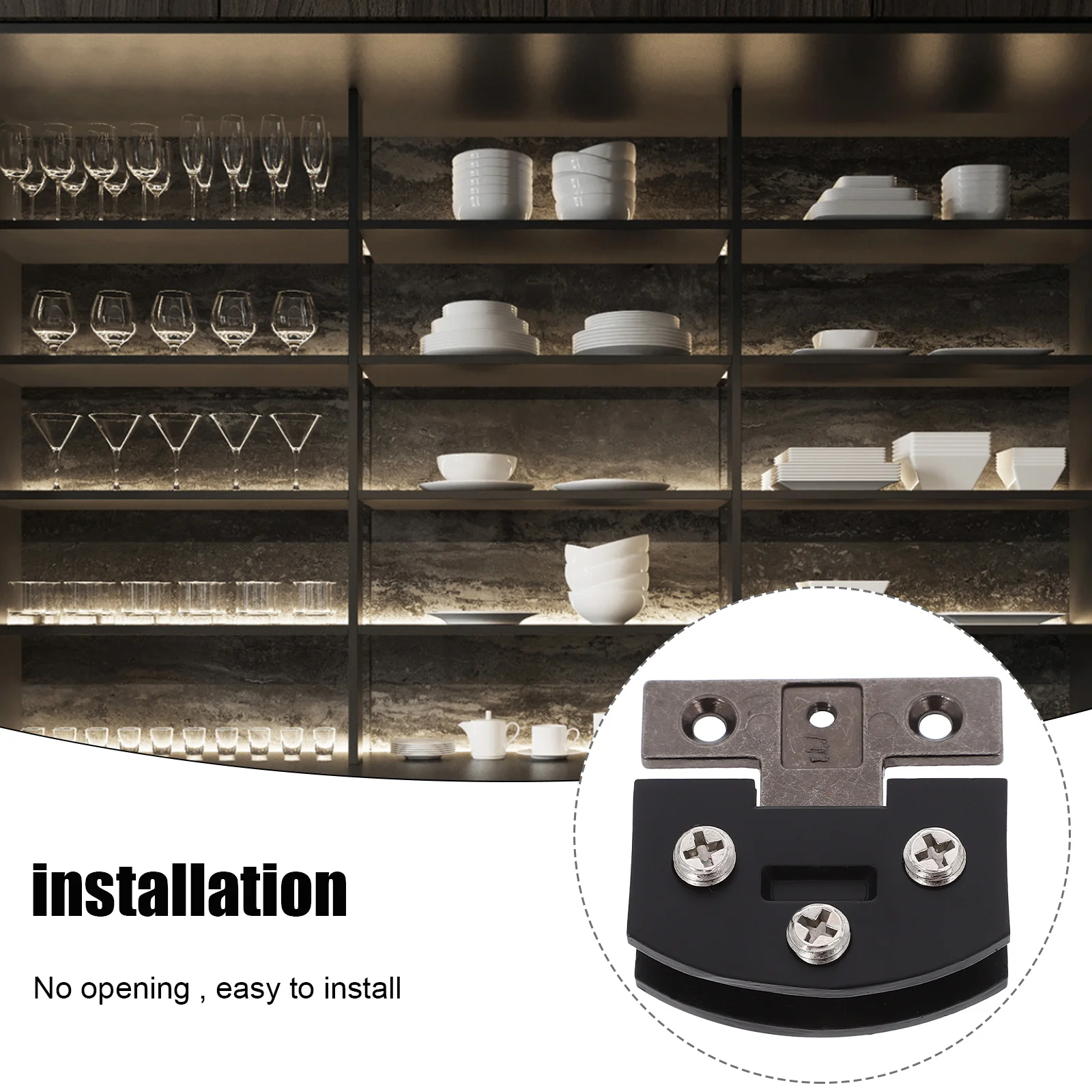 1 set 1 set cerniera per porta in vetro con copertura in vetro per finestra senza trapano in acciaio per vetrine di armadietti sostituzione cerniera resistente regolabile