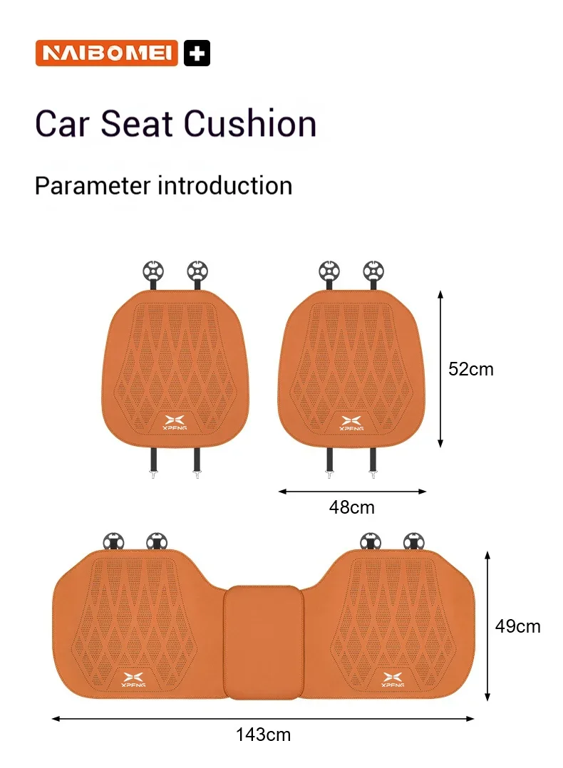Für XPENG G6 P7 G9 MONA M03 G3 P5 2025, Leder Belüftetes Autositzkissen, Rutschfestes Ganzjahres-Autokissen, Auto-Zubehör – Detail 17