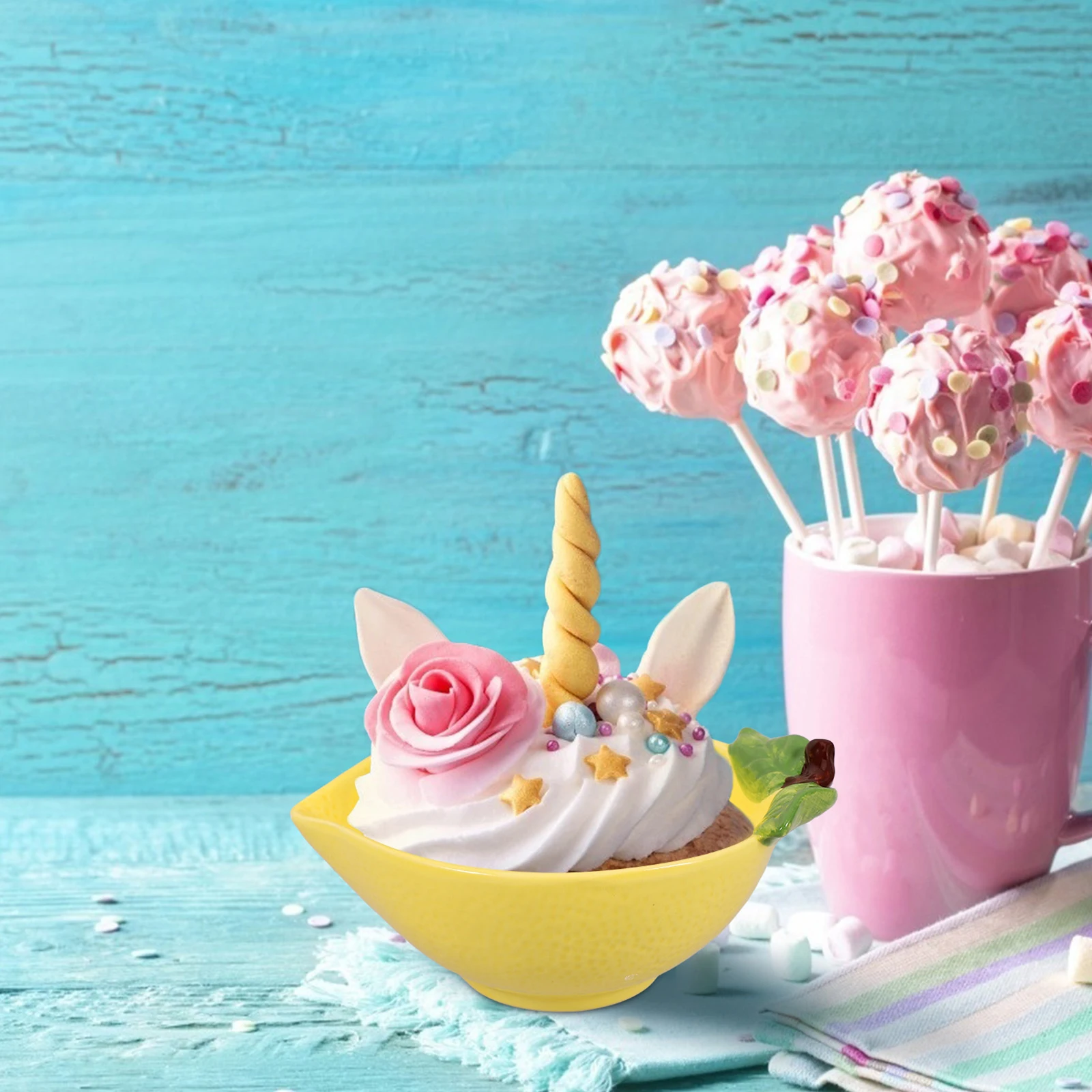 

Cute Ceramic Lemon Bowl Multi-Use Salad Dessert Container Fruit Serving Decor Stylish Kitchen Gadget Multi-Use Lemon Bowl