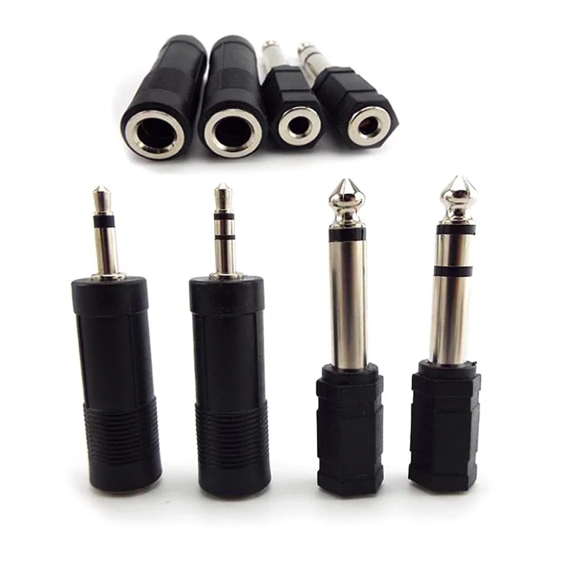 3.5mm Male / Female Plug Jack Stereo Coupler Audio Adapter 3.5 mm Mono Stereo to 6.35 RCA Charging Connector W28