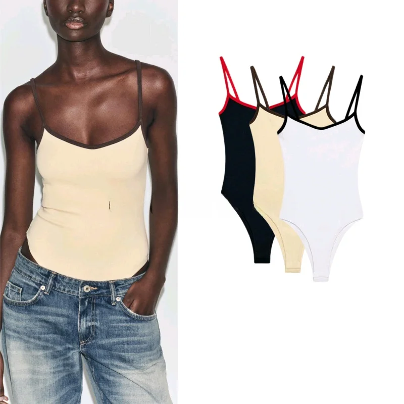 

Summer New Women's Spicy Girl Style round Neck Collar Embellished One-Piece Romper High Waist Short Pants Polyester Fiber