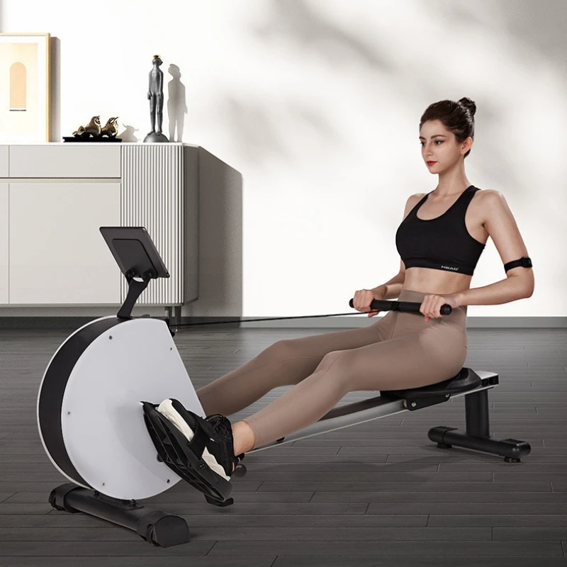 

With Bluetooth smart magnetic control rowing machine folding oxygen device fitness material home rowing machine