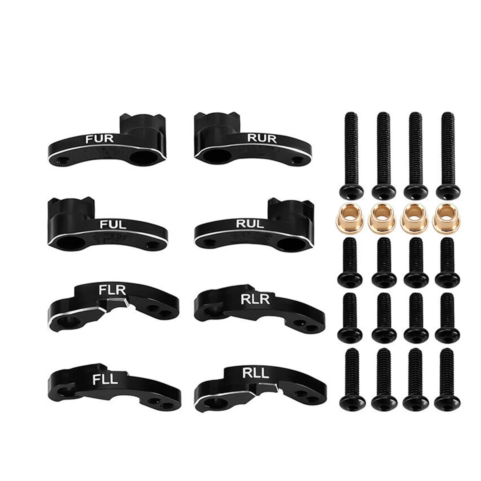 Cnc Alumínio Shock Absorber Lift Kit Lâminas Flex para Traxxas Trx4m 18 rc Crawler Carro Peças de Atualização Frente e Traseira Novo 1set