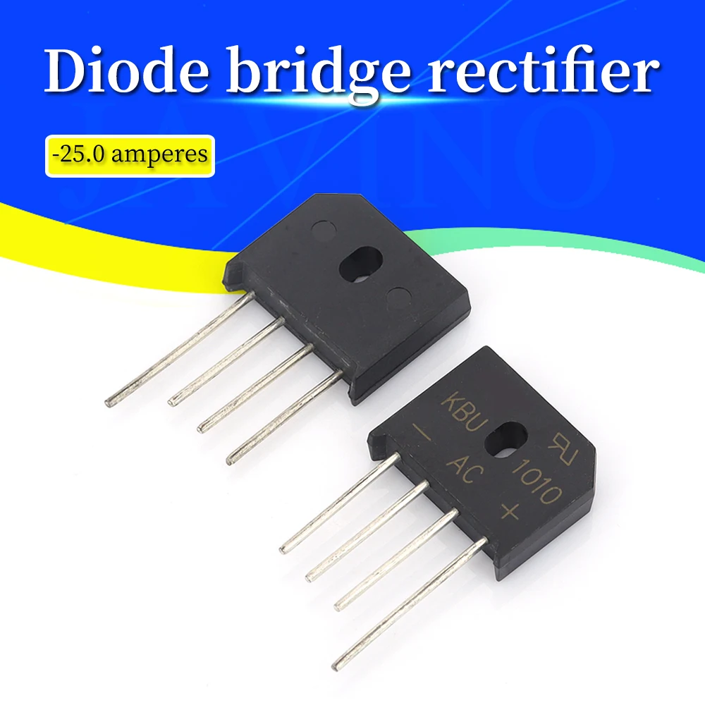 Javino KBU606 KBU608 KBU610 KBU806 KBU808 KBU810 KBU1510 KBU2510 KBU3510 Flat Rectifier Bridge Diode Bridge Rectifier