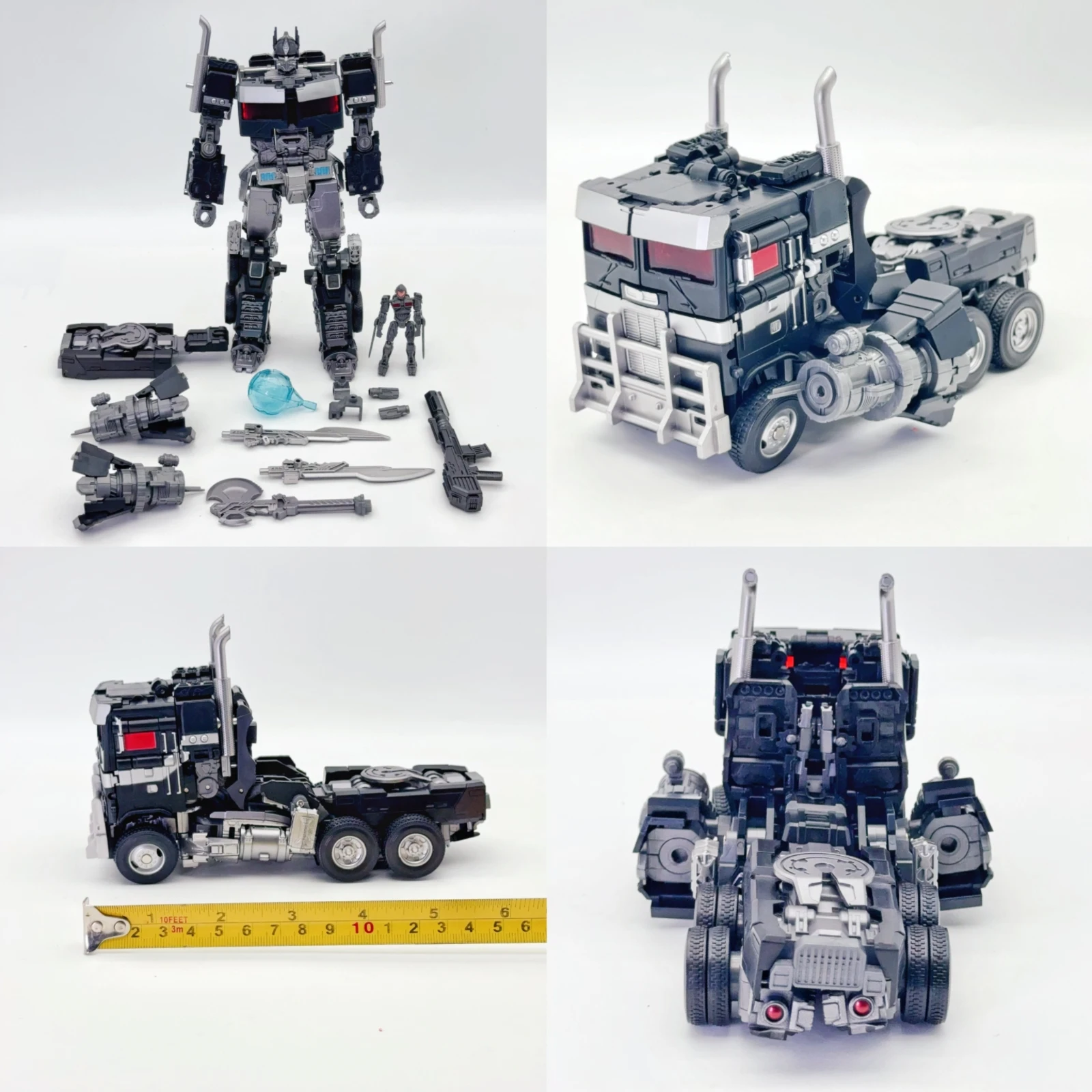 

In Stock MHZ TOYS Transformation MHM-01B MHM01B Black O.P COMMANDER 20CM KO SS102 SS-102 Action Figure Kide Toys gift