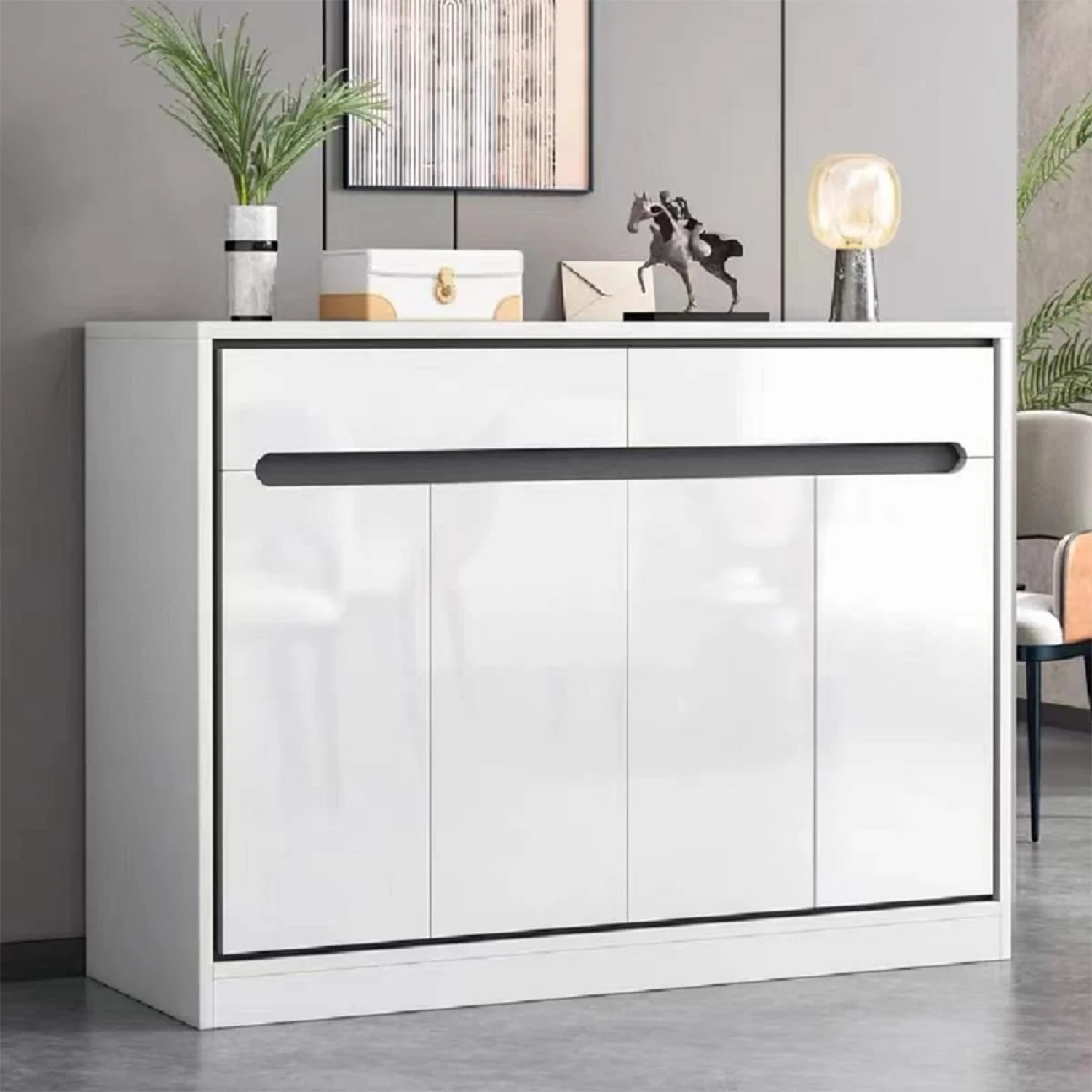 بولي كلوريد الفينيل لؤلؤة فيلم خلفية مقاومة للمياه غرفة لتقوم بها بنفسك ذاتية اللصق أسود/أبيض خزانة المطبخ عالي اللمعان لصق الأثاث الجدار ملصق #3