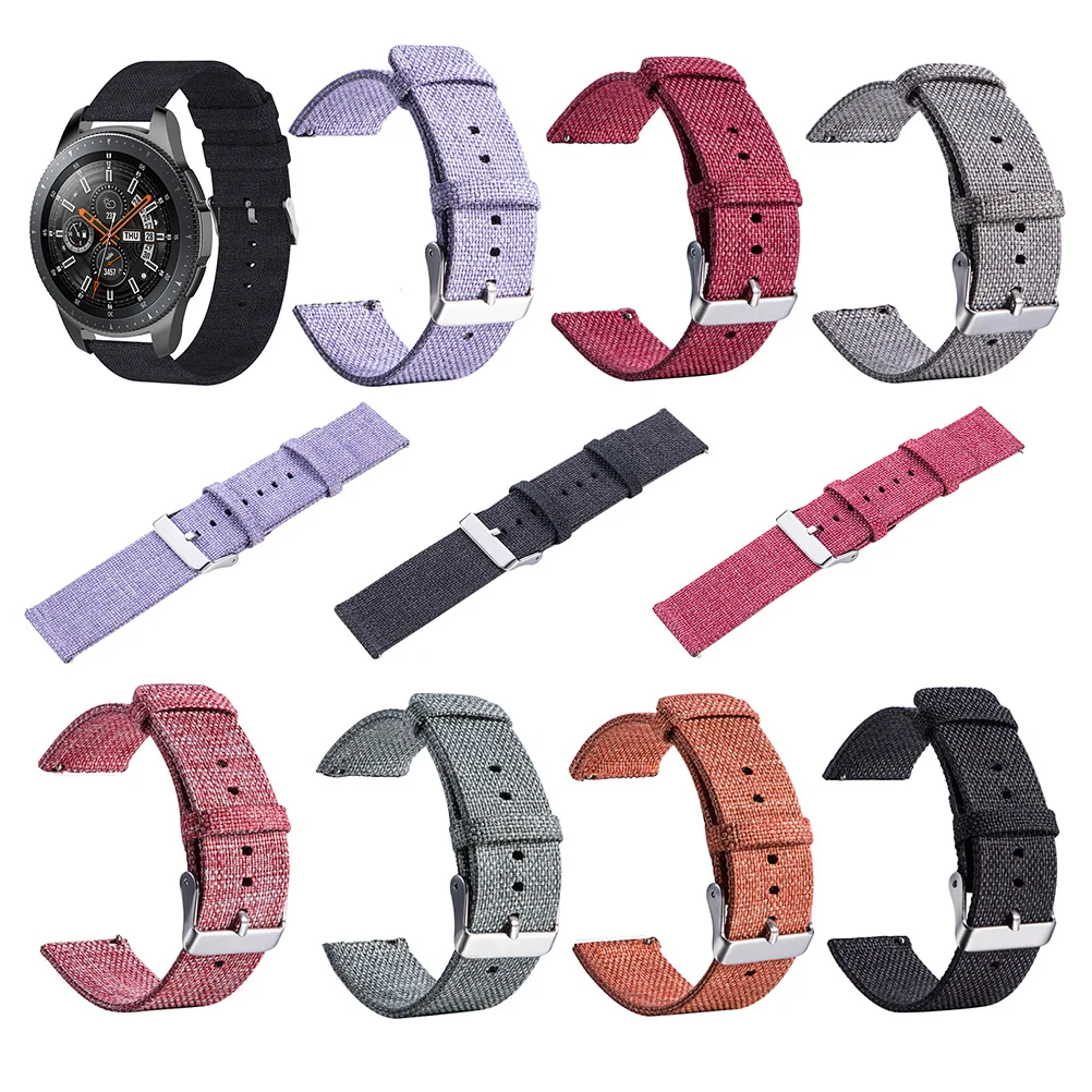 

1Pcs Nylon Canvas Watch Band Premium Comfort Fit 46Mm Easy Adjust Strap for Smart Watch Stylish Replacement Wristband Accessory