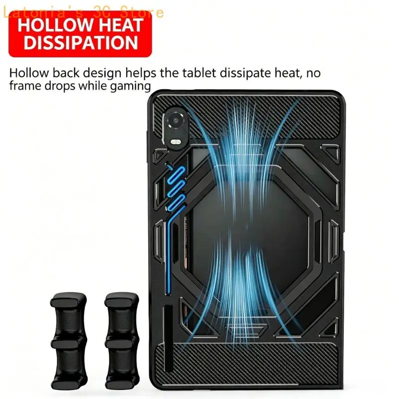 Gaming-Tablet-Hülle mit strukturierten Griffbereichen und Kühlausschnitt X3UB – Detail 10