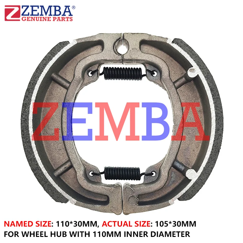 

MOTORCYCLE BLACK SHEEL ASBESTOS FREE BRAKE SHOE 110*30 FOR BAJAJ BOXER CT100 TVS STAR100 SUZUKI AX100 ITALIKA FT110 10-16