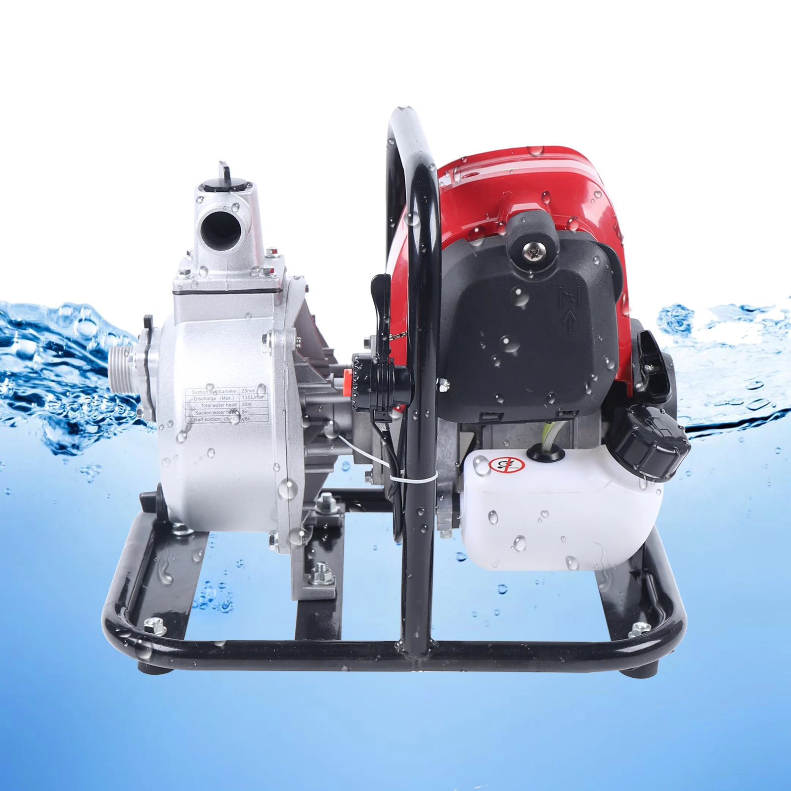 

38CC 1.2Kw Four-Stroke Portable Gasoline Engine Water Transfer Pump Single-cylinder High Pressure Irrigation Garden Lawn Pumping