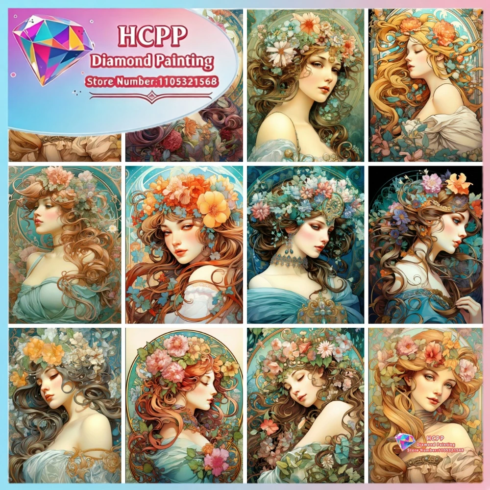 Elegantes Diamant-Malset für Frauen und Blumen, quadratisch, rund, 5D-Diamant, DIY-Mosaik, handgefertigte Kunst, einzigartiges, exquisites Geschenk, Heimdekoration